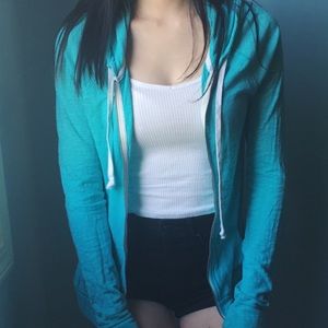 American Eagle Teal Zip-up Hoodie
